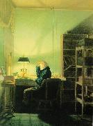 Georg Friedrich Kersting Lesender Mann beim Lampenlicht oil painting on canvas